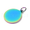 Ion Plating(IP) 304 Stainless Steel Pendants STAS-I311-33E-RC-2