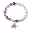 5Pcs Handmade Shell Beaded Bracelets for Women BJEW-JB11402-3