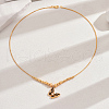 Fashionable Brass Pave Cubic Zirconia Butterfly Pendant Necklaces for Women NR8938-2-1
