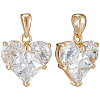 Beebeecraft 4Pcs Brass Cubic Zirconia Charms ZIRC-BBC0002-43-1