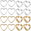 SUNNYCLUE 60Pcs 2 Colors Brass Bead Frame KK-SC0004-57-1