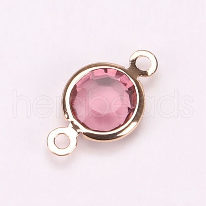 Brass Pave Glass Connector Charms FIND-WH0420-93KCG-03-1