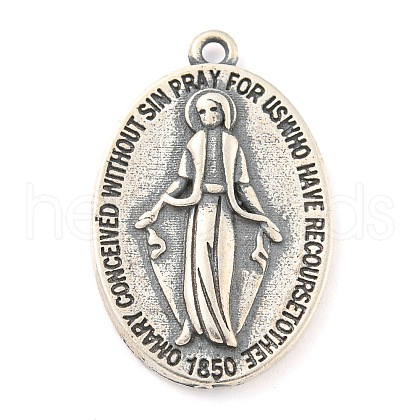925 Thai Sterling Silver Religious Medal Pendants STER-NH0001-69AS-1