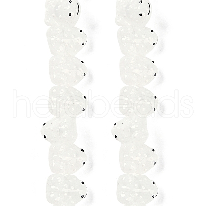 Transparent Glass Enamel Beads Strands GLAA-B021-05A-1