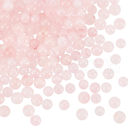 Olycraft Natural Rose Quartz Beads Strands G-OC0001-02-4mm-1