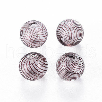 Transparent Handmade Blown Glass Globe Beads GLAA-T012-33A-1