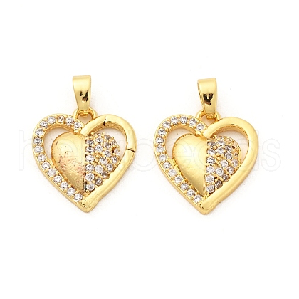 Brass Micro Pave Cubic Zirconia Pendants KK-G533-24G-1