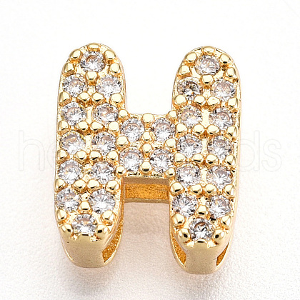 Brass Micro Pave Cubic Zirconia Charms KK-N254-217G-H-1