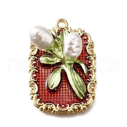 Alloy Enamel Pendants ENAM-K076-02A-G-1