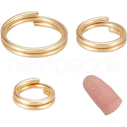  3Pcs 3 Styles Brass Split Rings FIND-NB0004-96-1