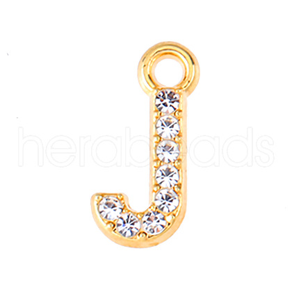 Golden Tone Alloy Rhinestone Pendants PW-WGCC773-10-1