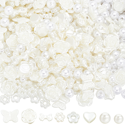 SUNNYCLUE ABS Plastic Imitation Pearl Beads KY-SC0002-28B-1