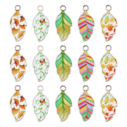 Alloy Enamel Pendants PALLOY-TAC0009-25P-1