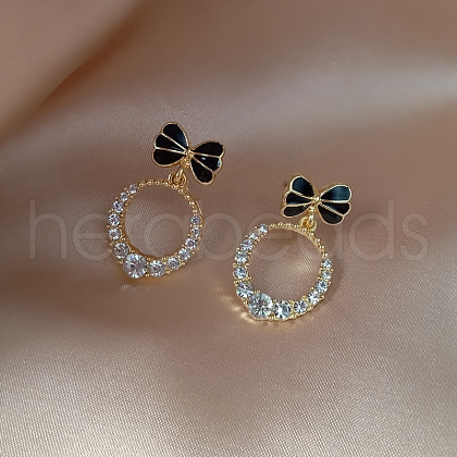 Alloy Rhinestone Dangle Earrings for Women FS-WG85681-11-1