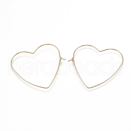 Brass Earring Hooks KK-T038-429G-1