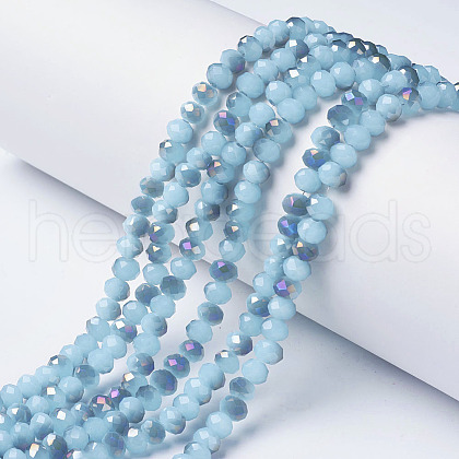 Electroplate Glass Beads Strands EGLA-A034-J4mm-F04-1