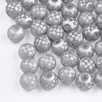 Electroplate Glass Beads EGLA-S178-04G-1