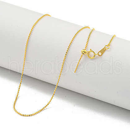 925 Sterling Silver Ball Chain Necklaces NJEW-C052-11G-1