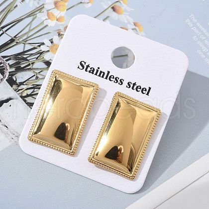 304 Stainless Steel Stud Earrings EJEW-Z084-02G-1