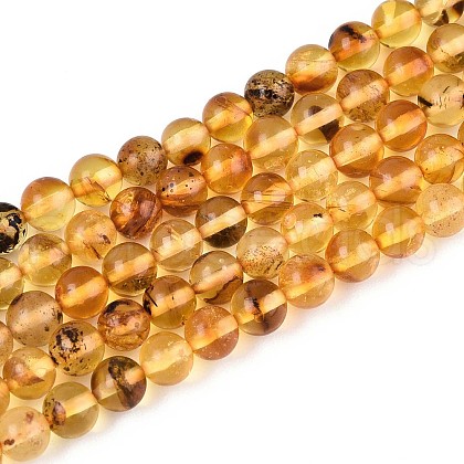 Natural Amber Beads Strands G-K387-D02-03-1