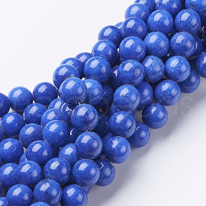 Natural Mashan Jade Round Beads Strands G-D263-10mm-XS08-1