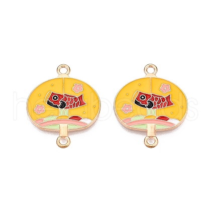 Alloy Enamel Pendants PALLOY-N176-29B-RS-1