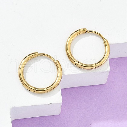 Ion Plating(IP) 304 Stainless Steel Huggie Hoop Earrings EJEW-F111A-17mm-G-1