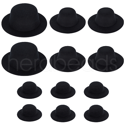 BENECREAT 12Pcs 3 Styles EVA Cloth Mini Hat Fascinator Base AJEW-BC0007-02-1