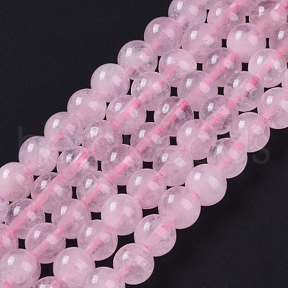 Natural Rose Quartz Beads Strands G-E252-01-6mm-1