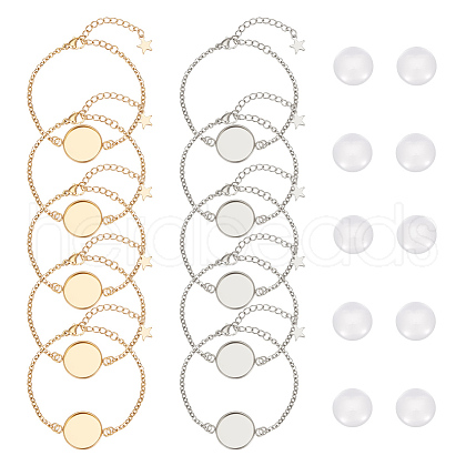 DIY Blank Dome Link Bracelet Maknig Kit DIY-NB0010-47B-1