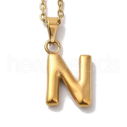 PVD Vacuum Plating 201 Stainless Steel Necklaces NJEW-H033-01G-N-1