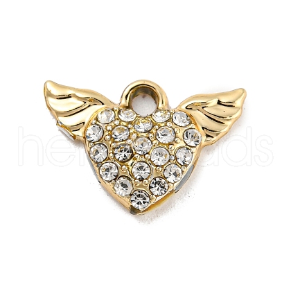 UV Plating Alloy Rhinestone Pendants PALLOY-D026-06G-1