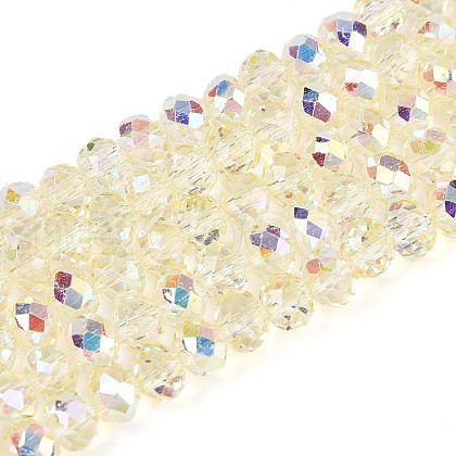 Transparent Glass Beads Strands EGLA-N016-6mm-05-1