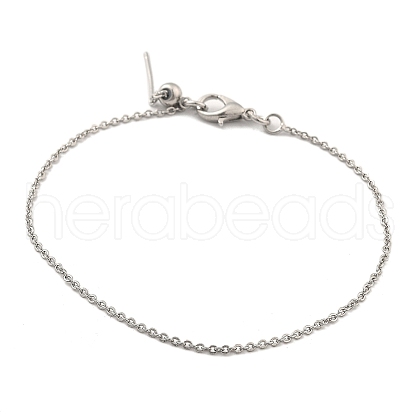 Stainless Steel Cable Chain Bracelets for Men Women BJEW-G736-11P-1