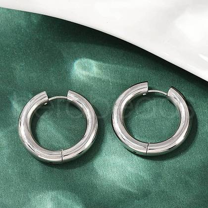 202 Stainless Steel Polishing Hoop Earrings EJEW-M106-02P-07-1
