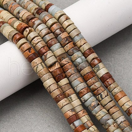 Natural Shoushan Stone Beads Strands G-L624-I10-3x6mm-1