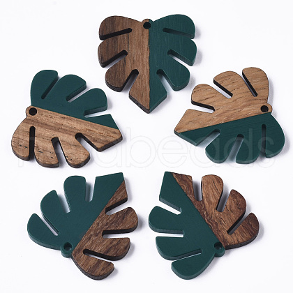 Resin & Wood Pendants X-RESI-S358-24K-1