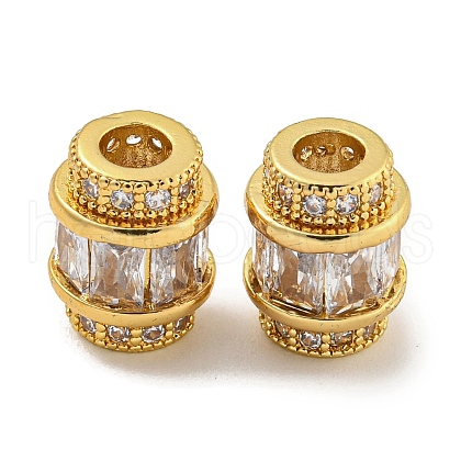 Rack Plating Brass Cubic Zirconia Beads KK-L215-316B-02G-1