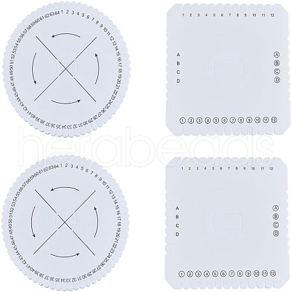 DICOSMETIC 4Pcs 2 Styles EVA Braiding Disc Disk TOOL-DC0001-19-1