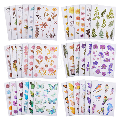 36Pcs 36 Styles PET Waterproof Stickers STIC-TAC0001-004-1