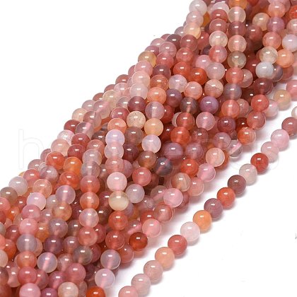 Natural Red Botswana Agate Beads Strands G-O201A-03A-1