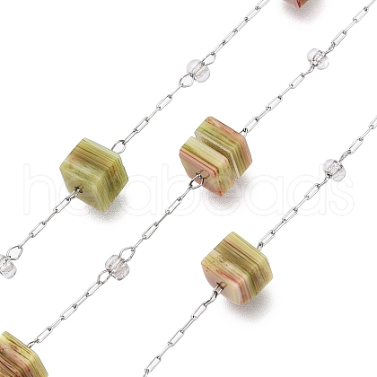 Handmade Lampwork & Seed Bead Chains CHS-T006-21P-1