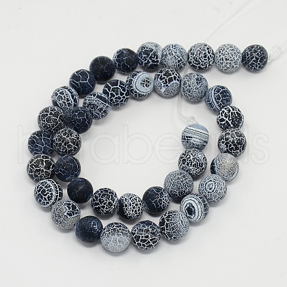 Weathered Agate Beads Strand G-E403-79-4mm-1