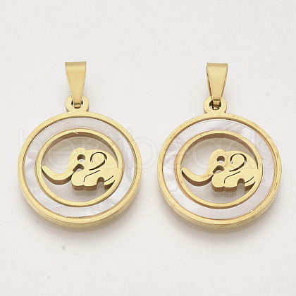 201 Stainless Steel Pendants STAS-N089-59G-1