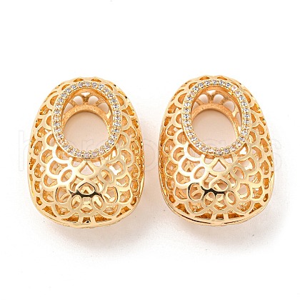 Brass Micro Pave Cubic Zirconia Pendants KK-P250-01G-1