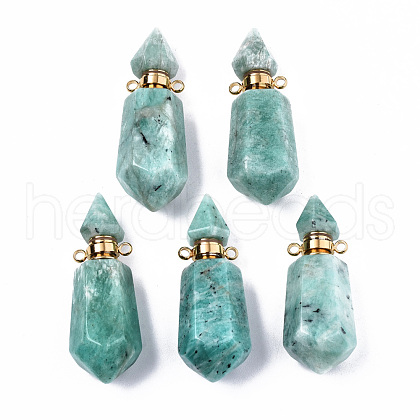 Faceted Natural Amazonite Pendants G-T131-15E-1