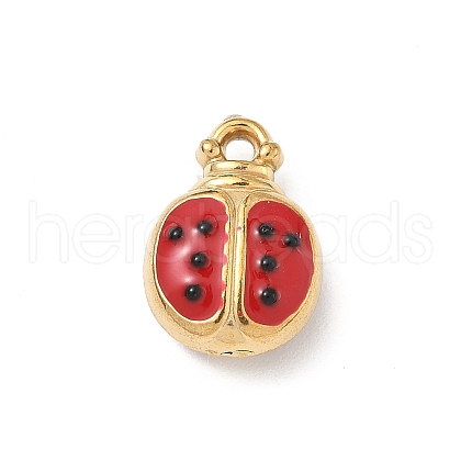 304 Stainless Steel Enamel Pendants STAS-U054-06G-1