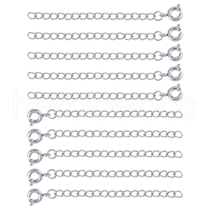 DICOSMETIC 20Pcs 304 Stainless Steel Curb Chain Extender STAS-DC0013-97-1