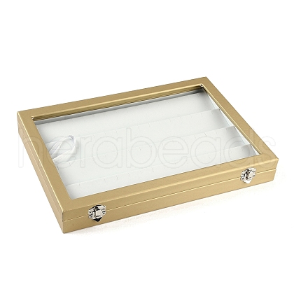 4 Rows Imitation Leather Jewelry Earring Display Boxs CON-G023-05-1