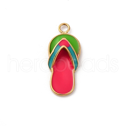 304 Stainless Steel Enamel Pendants STAS-D362-02G-1